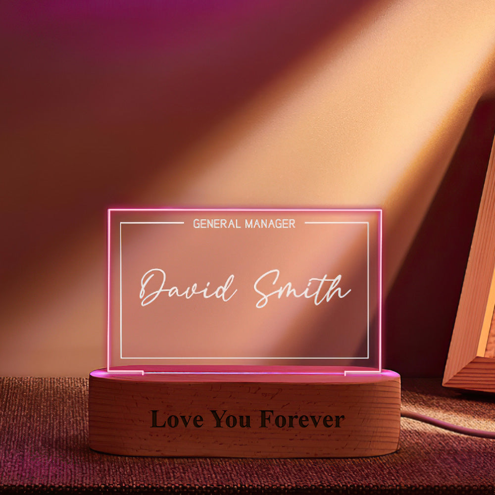 Office Name Plaque Night Light