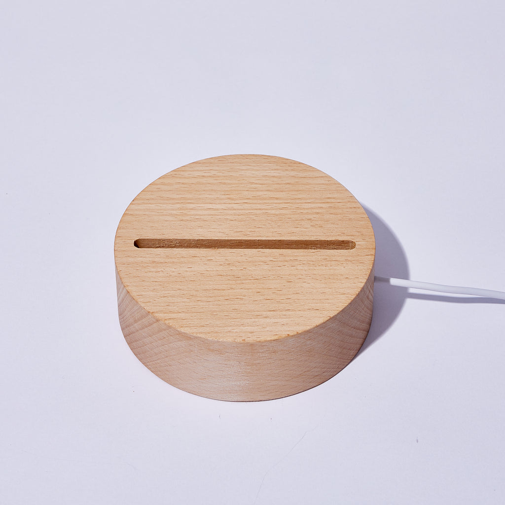 Music Code Night Light Wood Base