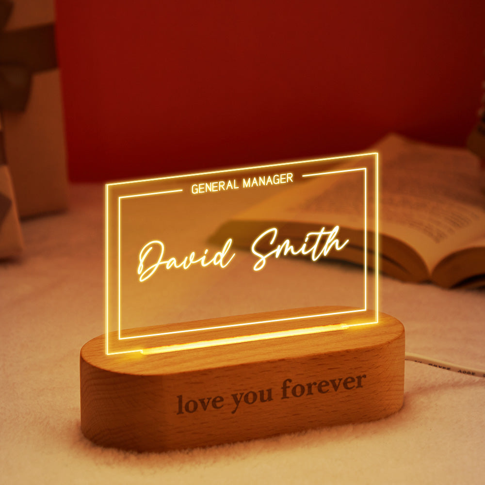 Office Name Plaque Night Light
