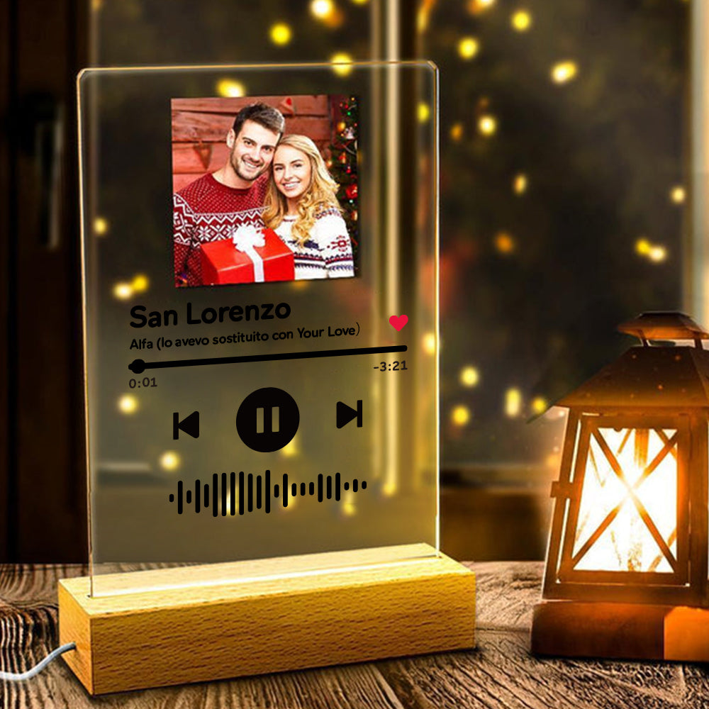 Scan Acrylic Song Plaque Night Light