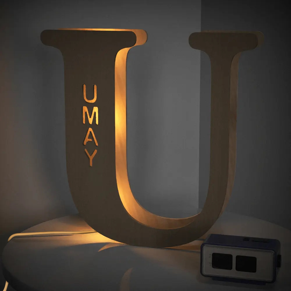 Custom Wooden Alphabet Night Light