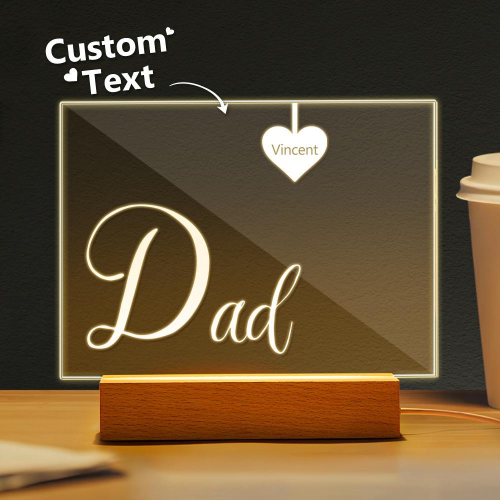 Engraved Names Night Light