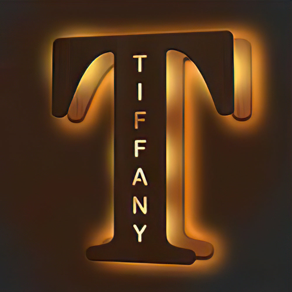 Wooden Name Letter Night Light