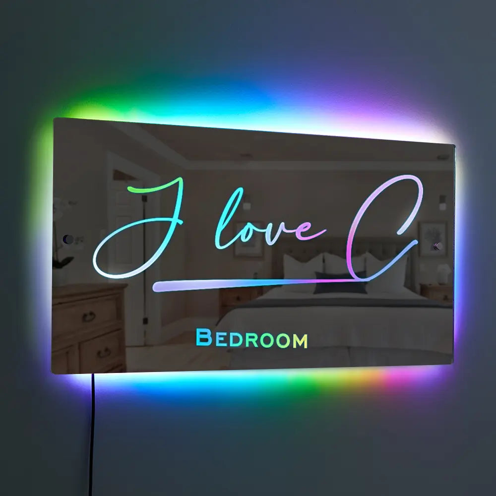 Name Light Up Mirror