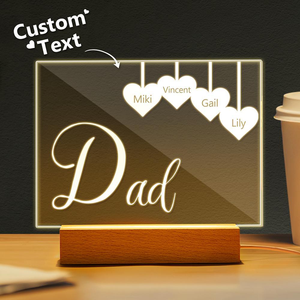 Engraved Names Night Light