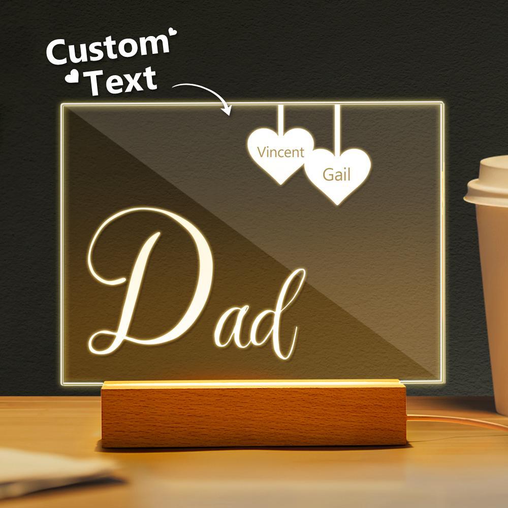 Engraved Names Night Light