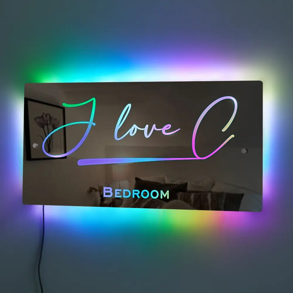 Name Light Up Mirror