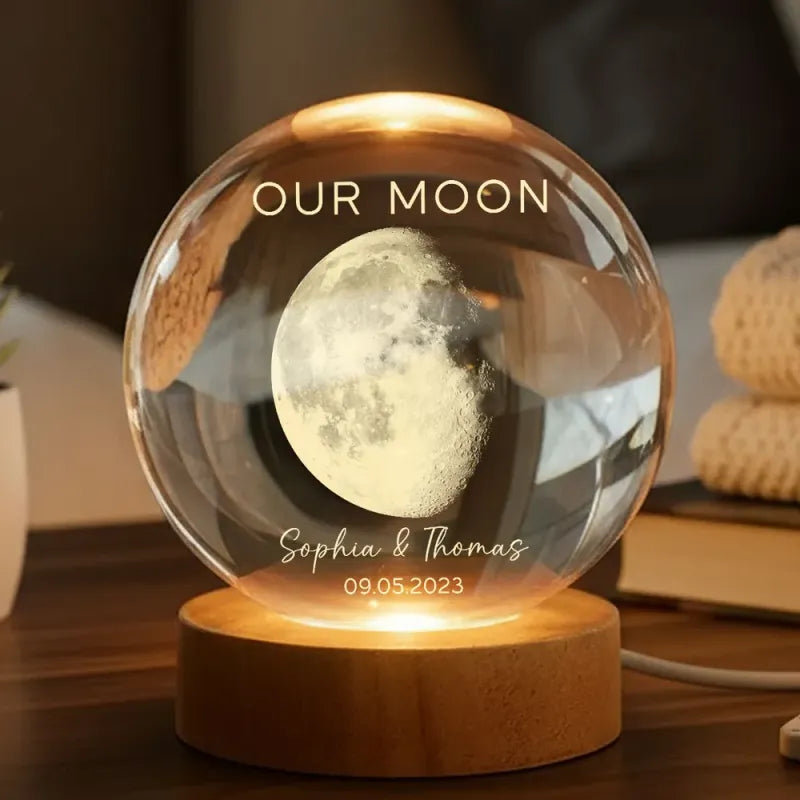 Moon Phase Crystal Night Light
