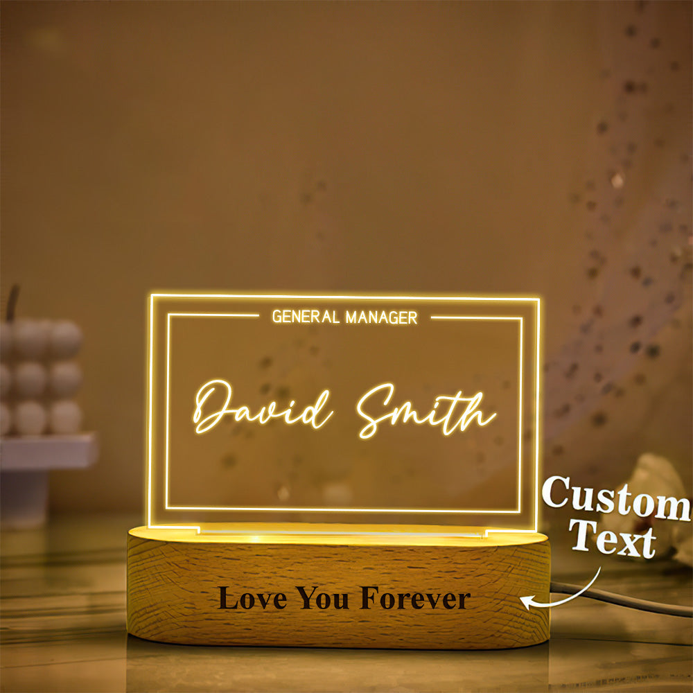 Office Name Plaque Night Light